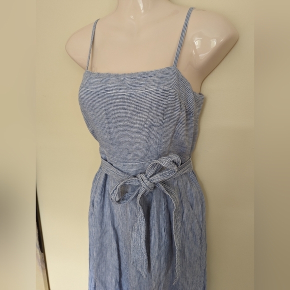 J. Crew linen stripped jumpsuit 2 - Picture 7 of 13